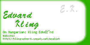 edvard kling business card